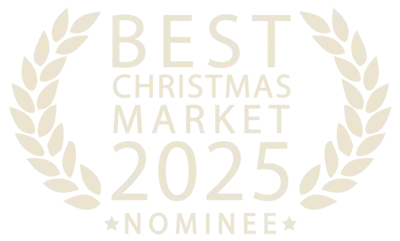 Award badge for the second best Christmas market in Europe