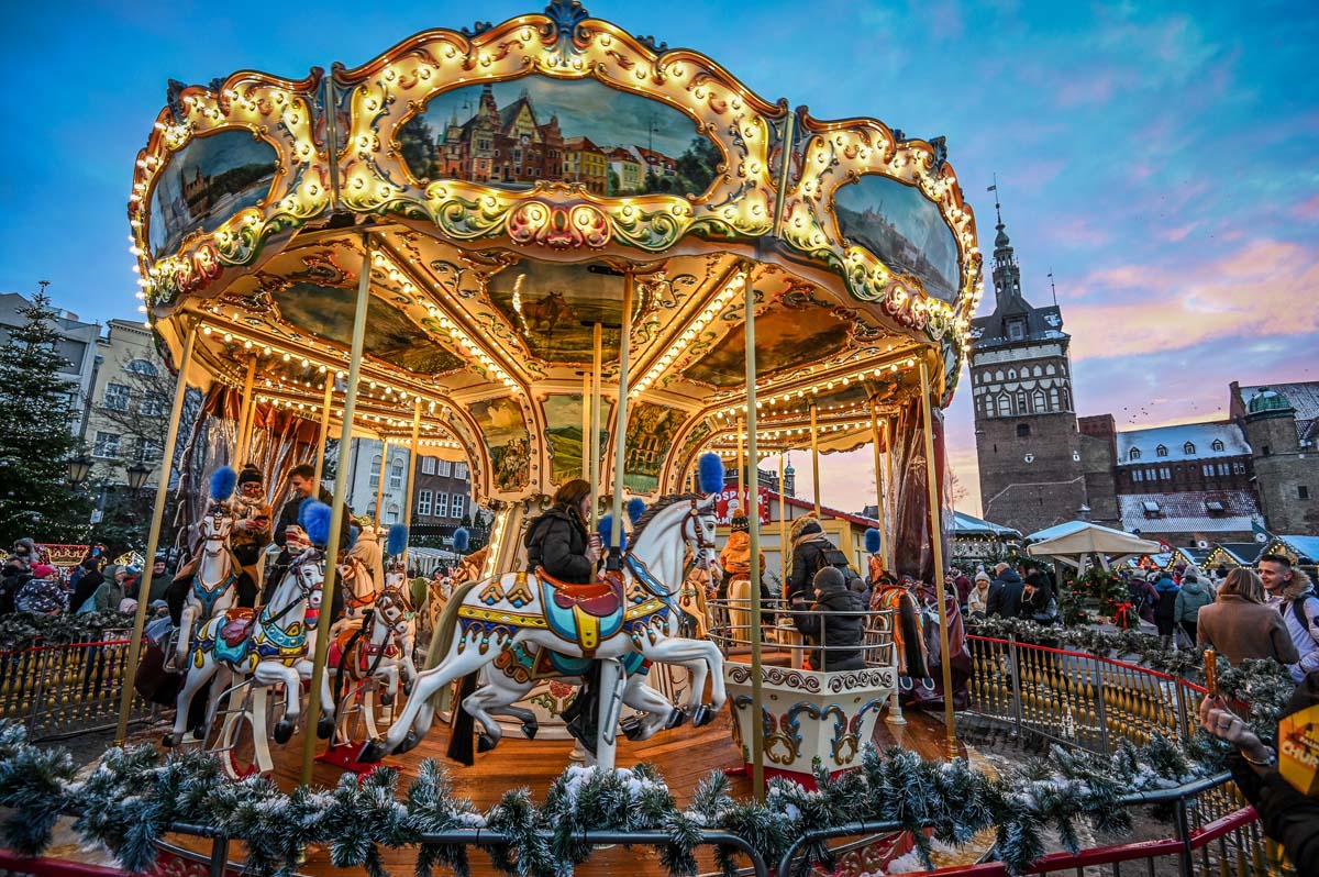 Karusell på julmarknaden